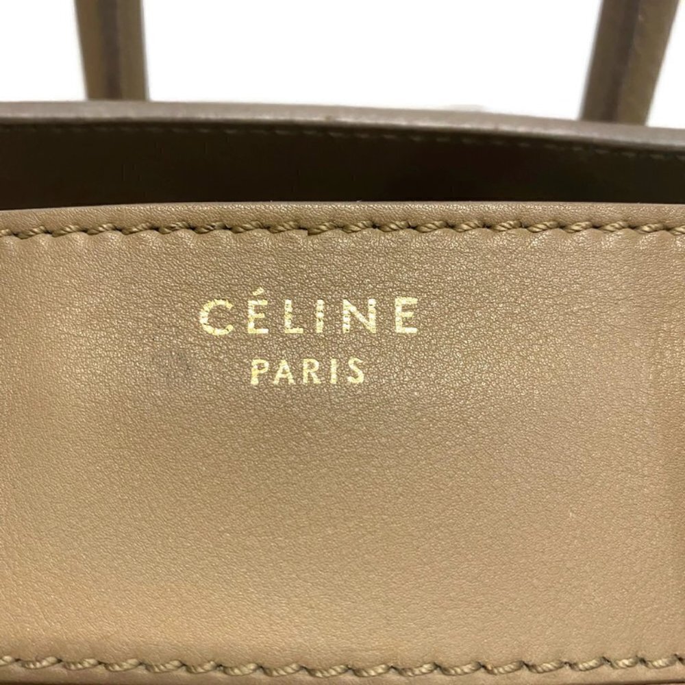 Celine - Taupe Mini Luggage Tote - Picture 5 of 10